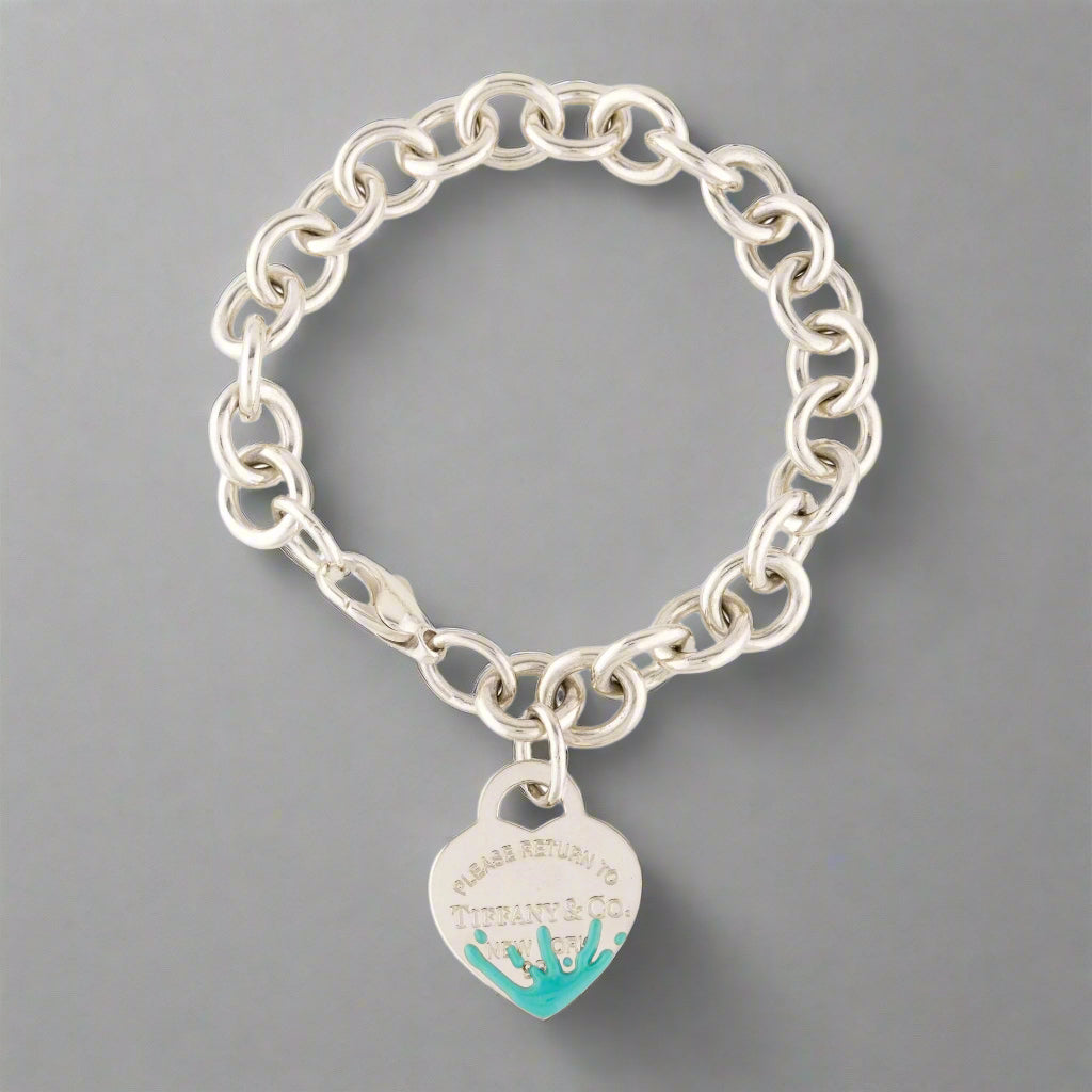18K T Heart Tag Bracelet