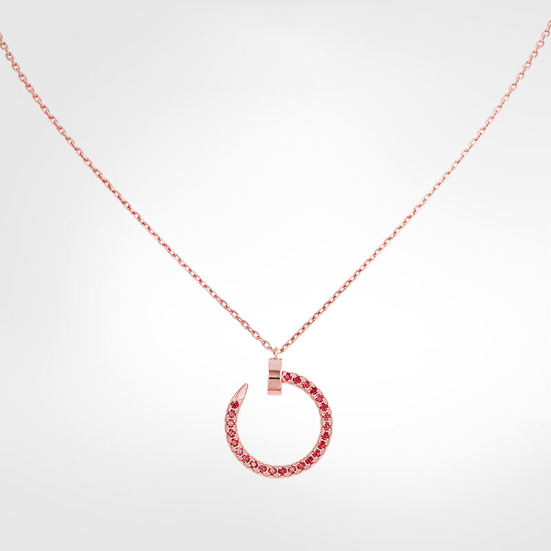 18K Juste Un Clou Pink Diamonds Necklace