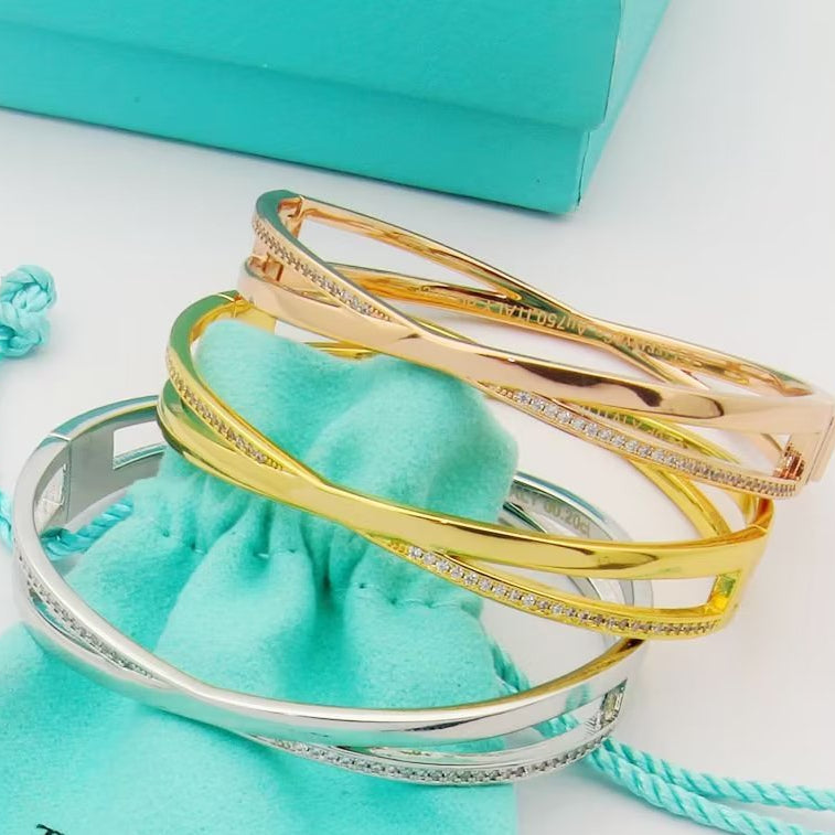 18K T Atlas x Narrow Hinged Bangle Bracelet