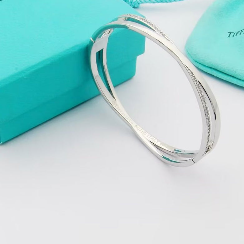18K T Atlas x Narrow Hinged Bangle Bracelet