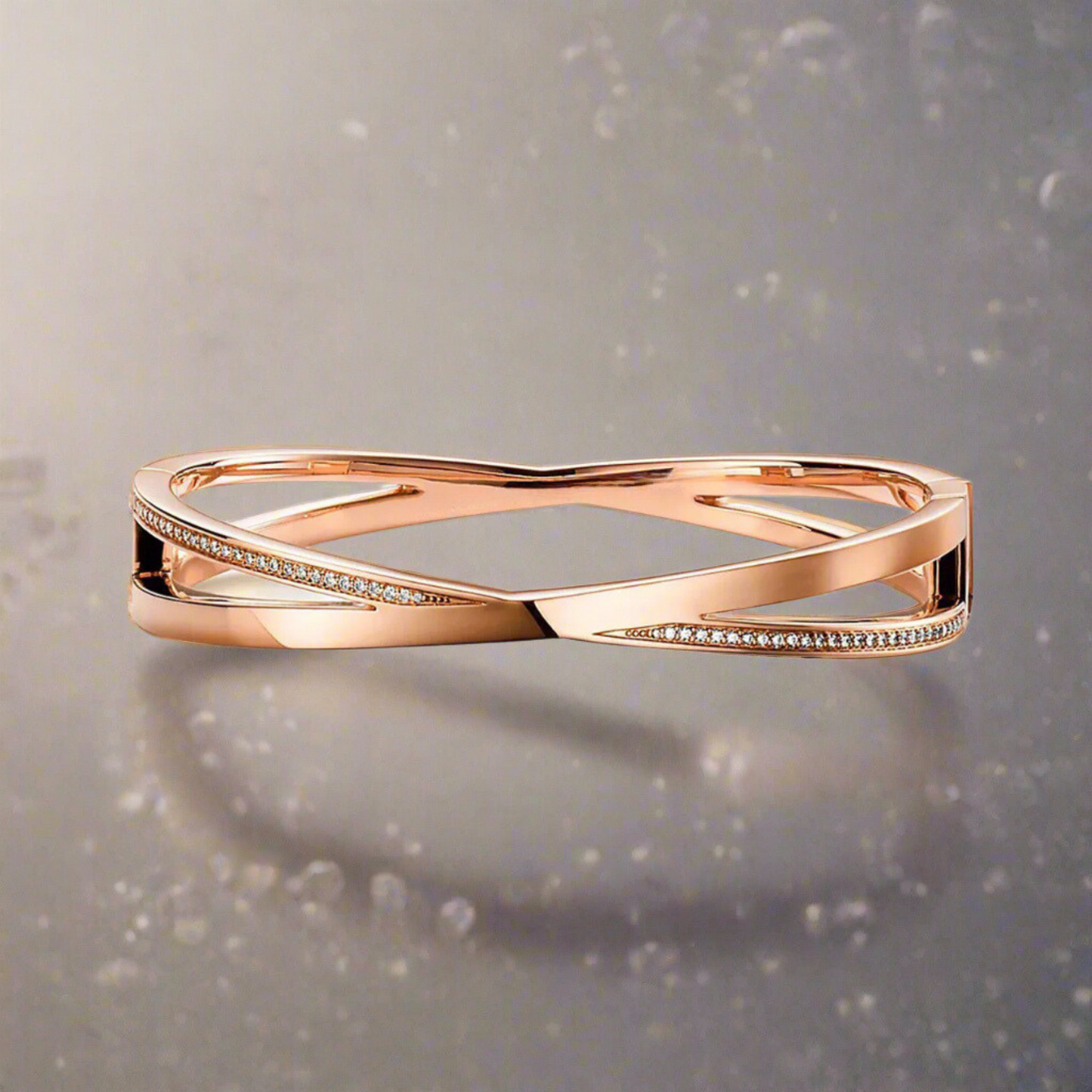 18K T Atlas x Narrow Hinged Bangle Bracelet
