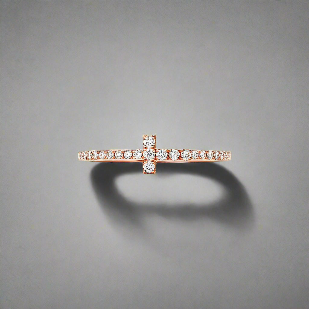 18K T Diamond Wire Ring