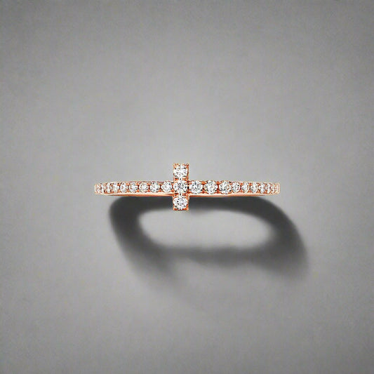 18K T Diamond Wire Ring