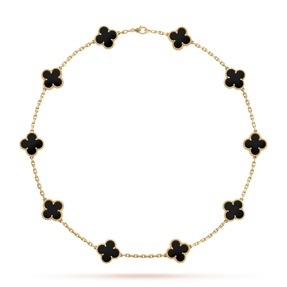 18K Alhambra Black 10 Motifs Necklace