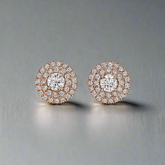18K T Soleste Diamonds Rose Gold Earrings