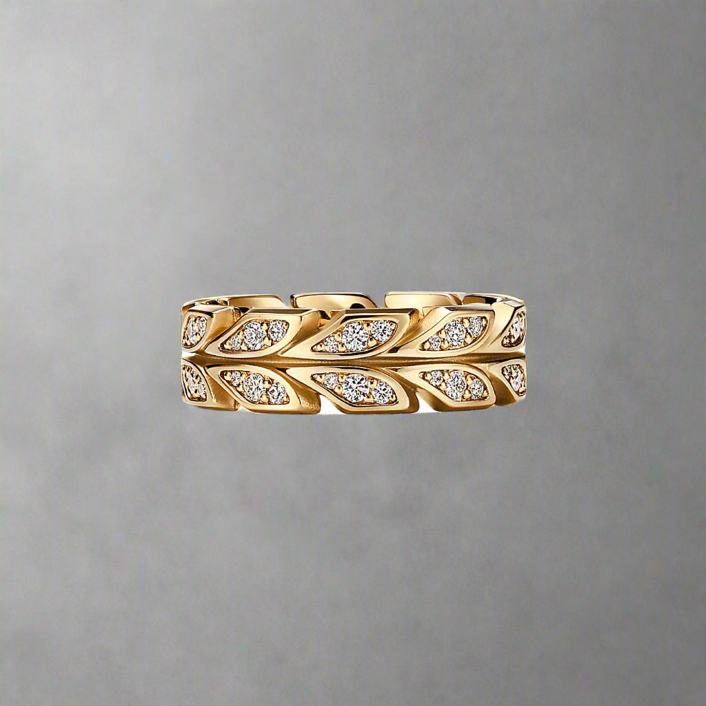 18K Yellow Gold Victoria Vine  Ring