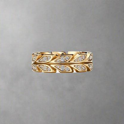 18K Yellow Gold Victoria Vine  Ring