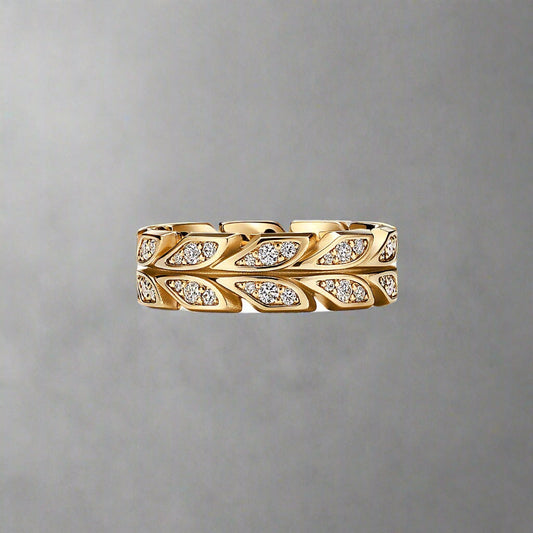 18K Yellow Gold Victoria Vine  Ring