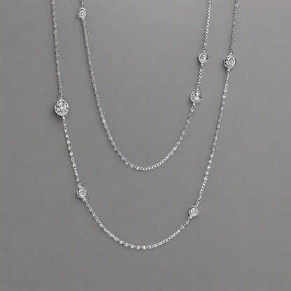 18K T Elsa Peretti Diamonds By The Yard Necklace