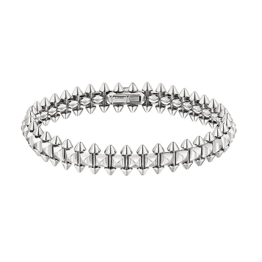 18K White Gold Clash De Bracelet