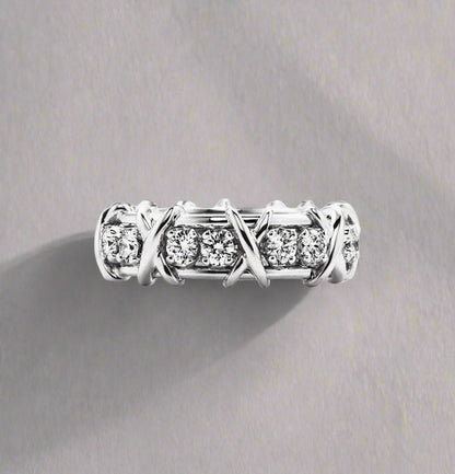 18K T Schlumberger Eighteen Stone Ring