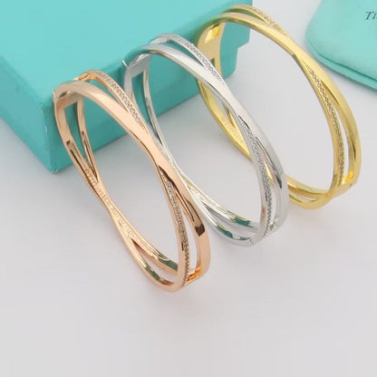 18K T Atlas x Narrow Hinged Bangle Bracelet