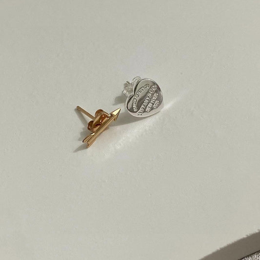 18K Return to T Lovestruck Heart Tag & Arrow Earrings