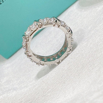 18K T Schlumberger Eighteen Stone Ring